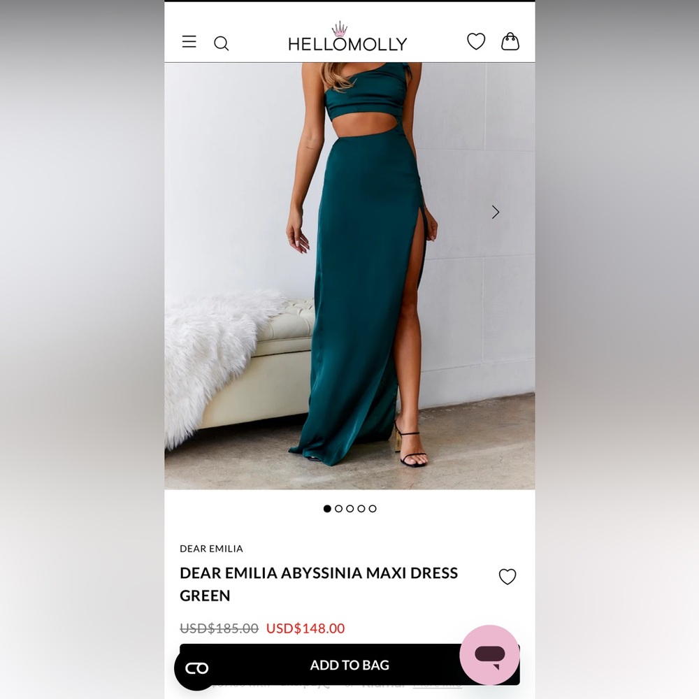 “Hello Molly DEAR EMILIA ABYSSINIA MAXI DRESS GREEN”